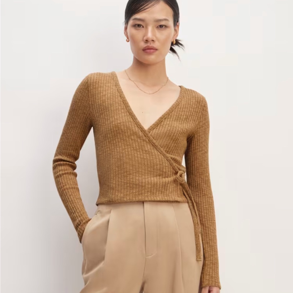 Everlane The Cozy Rib Wrap Top